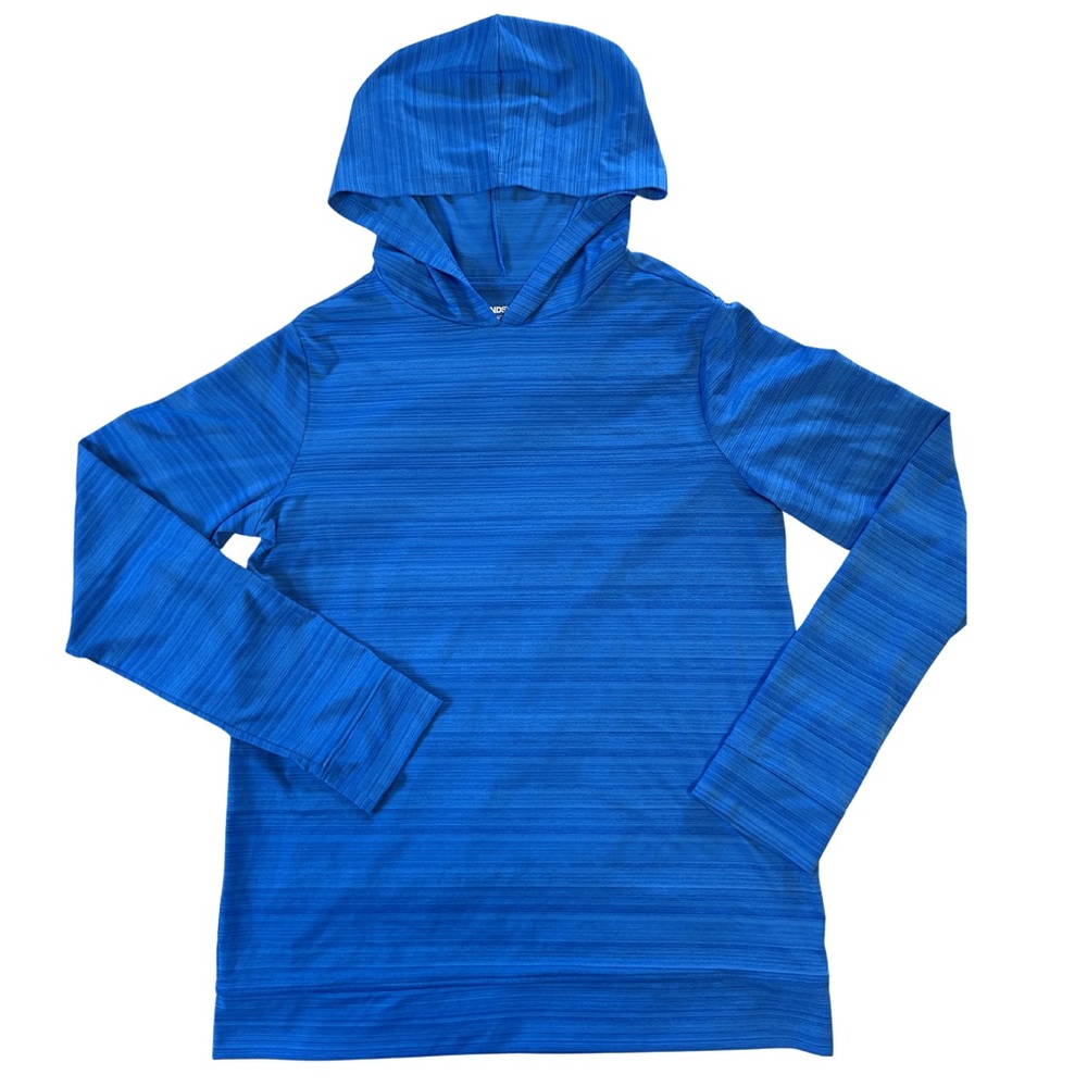 Lands’ End Kids UPF 50 Hoodie / Rash Guard - Kids Large 14-16 - bright blue EUC
